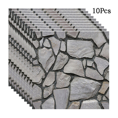

10PCS 3030CM 3D PVC Wall Sticker Simulated Brick Pattern Bedroom Kitchen Bathroom Home Decoration