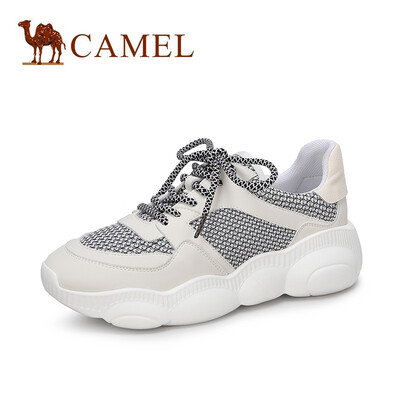 

Camel CAMEL ladies trend comfortable thick-soled stitching old shoes A91568613 white 39