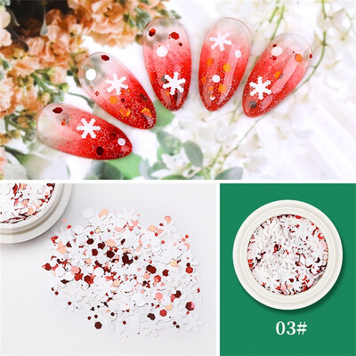 

Gobestart Nail Polish Christmas Nail Glitter Snowflake Glitter Diy Nail Decoration Patch