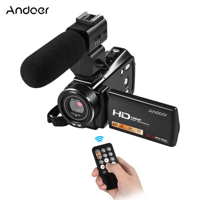 

Andoer HDV-V7 PLUS 1080P Full HD 24MP Portable Digital Video Camera Camcorder Remote Control Infrared Night Vision