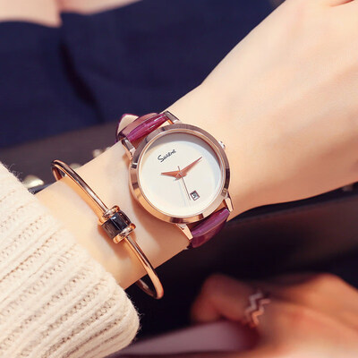 

Calendar Simple Watch Lady Waterproof Fashion Student Ultra-thin Leisure Atmosphere Quartz Watch Genuine