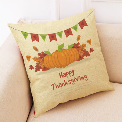 

Tailored Thanksgiving Gifts Pillowcase Happy Fall Pillow Cover Home Decoration 18x18Inch