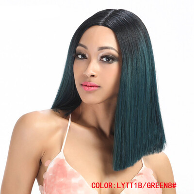 

Noble Hair Synthetic Lace Front Wig Straight Hair 14 Inch Lace Wigs Ombre Hair Synthetic Lace Front Wig