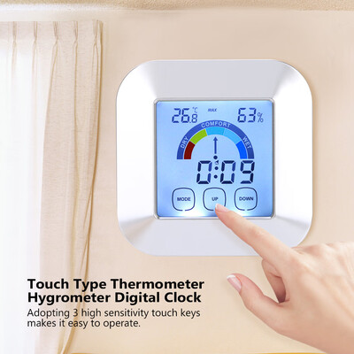 

Greensen Indoor Digital Thermometer Hygrometer Temperature Humidity Time Comfort Level DisplayTemperature Meter Humidity Gauge