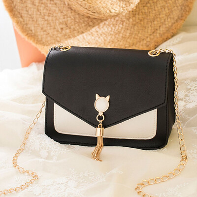 

Tailored Women Cover Fringe Shoulder Small Square Bag Messenger Cat Mobile Phone Bag
