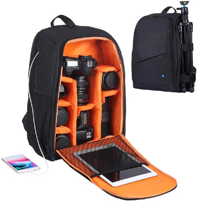 

PULUZ Outdoor Backpack Portable Waterproof Bag Scratch-proof Dual Shoulders Backpack for DSLR Camera Sports Camera Tripod&Ot