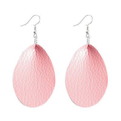 

Women Faux Leather Water Drop Jewelry Party Club Hook Earrings Birthday Gift