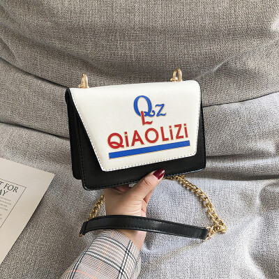 

Qiao Bani 2019 new Korean chic fashion contrast color flip bills shoulder diagonal tide handbags factory direct sales