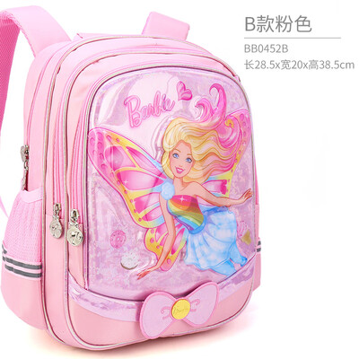 

Barbie schoolbags 1-4 grade childrens ridged children burden shoulder bag girls cute cartoon backpack BB0452B pink code