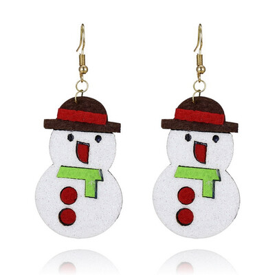 

Charm Christmas Xmas Santa Claus Snowmen Cartoon Earrings Hook Womens Jewellery Christmas Gift