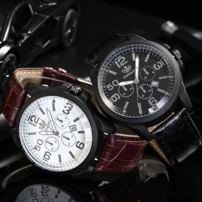 

Wish explosion mens business belt watch Personality size digital calendar quartz watch Factory direct