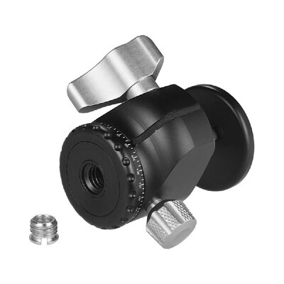 

Andoer D-25 CNC Machining Aluminum Alloy Double Notch Ball Head Mini Ballhead Low Center of Gravity for Manfrotto etc Tripod Monop