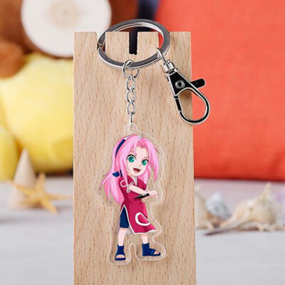 

CAR-TOBBY Anime Naruto Double Sided Acrylic Key Chain Pendant Anime Accessories Cartoon Key Ring-in Key Chains