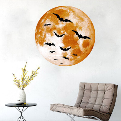 

〖Follure〗Creative Luminous Moon-shadow Wall Sticker Halloween Decoration Sticker Bat