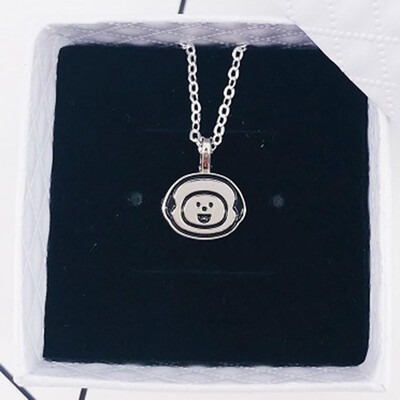 

KPOP BTS Bangtan Boys Same paragraph Cartoon Image Back Lettering Pendant Necklace Alloy Couple Necklace Best Gift for ARMY