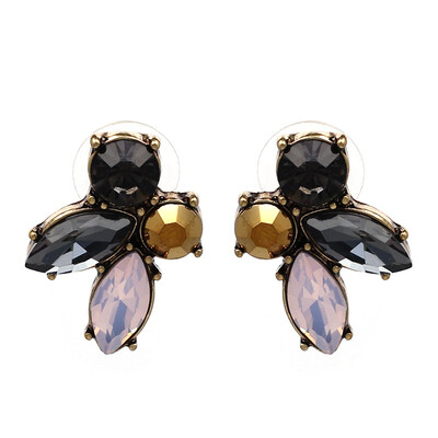 

JURAN 2018 Korean Style OL Cute Full Rinestone Alloy Rhinestone Earrings Charming Unisex Stud Earrings For Women X3412 X3415