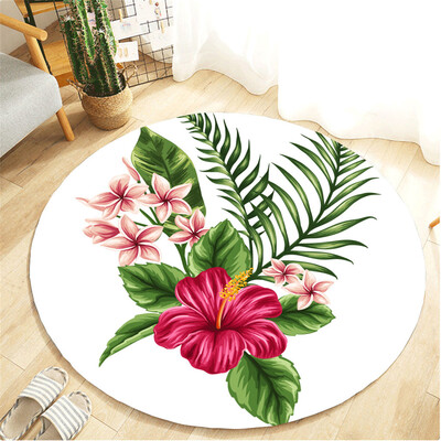 

Toponeto Tropical Plant Leaves Comfortable Living Room Childrens Room Carpet 40cm