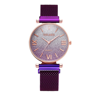 

Best Sale Women Watches Rose Gold Dial Ladies Fashion Quartz Wristwatch Magnetic Buckle Strap Clock Casual Style Gift Femme