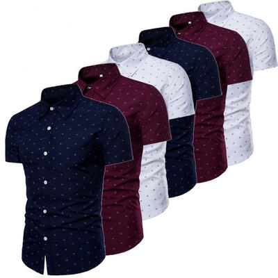 

Men Short Sleeve T Shirt Slim Fit Casual Blouse Tops Summer Clothing Muscle Tee