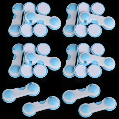 

10 or 20pcs Set Door Drawers Wardrobe Todder Baby Safety Plastic Lock Blue
