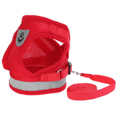 

1pc Breathable Dog Harness Polyester Mesh Vest Leash Pet Chest Strap Rope