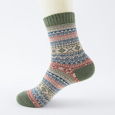 

Winter Thick Warm Stripe Wool Socks Casual Calcetines Hombre Sock Business Male Socks