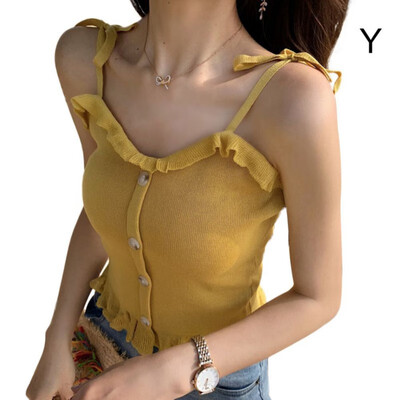 

Trend New Camisole Hong Kong Slim Vest Knit Bottoming Vest Cotton Ladies Camisole