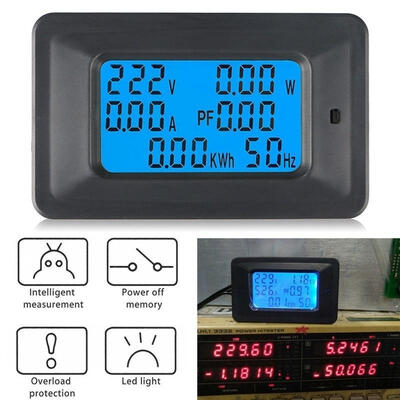 

100A AC Full LCD Digital 22000W Power Energy Meter Monitor KWh Voltmeter Ammeter