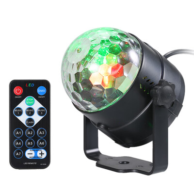 

3W RGB Remote Control Mini LED Magic Ball Lamp Stage Effect Light for Disco KTV Club Bar Home Party