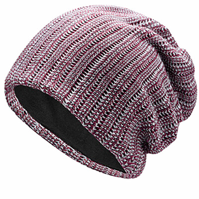 

Tailored Unisex Women Men Mixed Color Winter Plus Outdoor Thick Plaid knit Warm Hat Cap