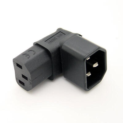 

Shape 90 Degree Elbow C13 Female To C14 Male Plug Socket Adapter Converter For Wall Mounted LCD TVOther Plug