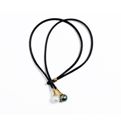 

JOYPEARL Alloy Pearl Bracelet Tahitian Black Pearl Freshwater White Pearl Alloy Wrist Fashion 9-10mm12982