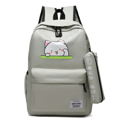 

A Simple Backpack for Senlin Senior High School Students Korean Edition Japanese Canvas Ins Wind Junior High School GirlsShould