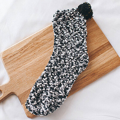 

Stylish Coral Fleece Socks Thickening Terry Warm Socks Autumn Winter Casual Home Floor Socks For Women