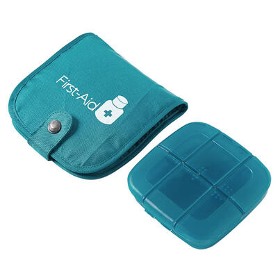 

Portable Translucent Drug Storage Box Pillbox Travel Emergency Medicine Bag