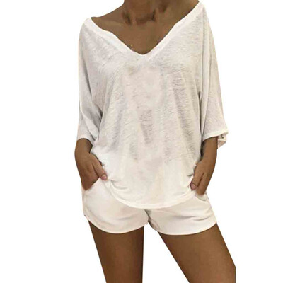 

Toponeto Women V Neck Caftan Boho Beach Cover Plus Size Ladies Vintage Hippie Baggy Dress
