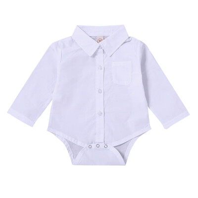 Toddler Newborn Baby Boys Girls Solid Shirt Rompers Jumpsuit Outfits Clothes