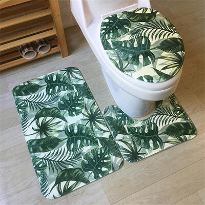 

Toponeto 3pcs Non-Slip Suction Grip Bath Mat Bathroom Kitchen Carpet Doormats Decor