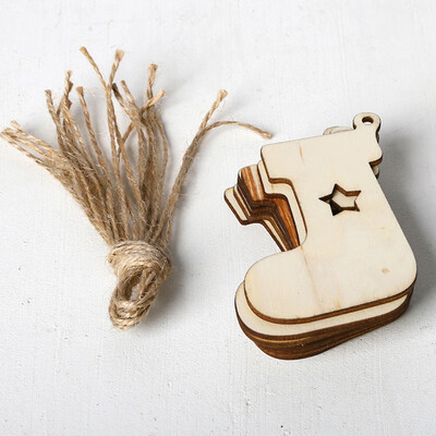 

10PCS Christmas Tree Snowflake Star Santa Claus Boots Bells Hanging Ornaments