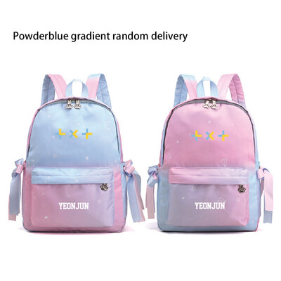 

Kpop TXT TOMORROW X TOGETHER Backpack Satchel Schoolbag Casual Daypack Laptop Bags Powder Blue Gradient