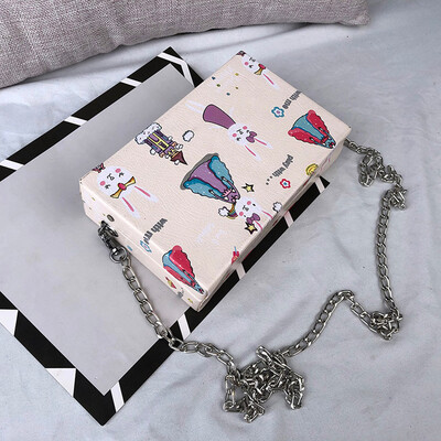 

Tailored Female Chain Small Bag Personality Cartoon Wild Shoulder Bag Diagonal Package
