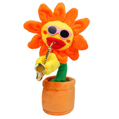 

〖Follure〗60 Songs Singing&Dancing Flower with Saxophone Plush Funny Electric Toy