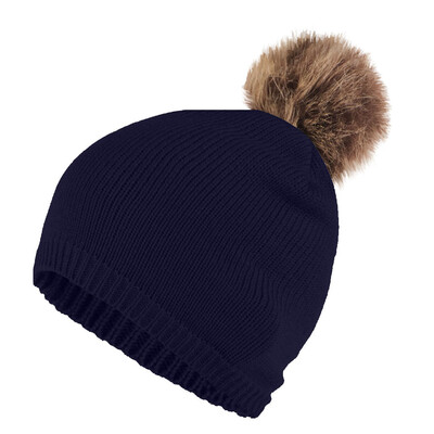 

Tailored Fashion Women Knitting Wool Hemming Hat Solid Keep Warm Winter Hairball Cap