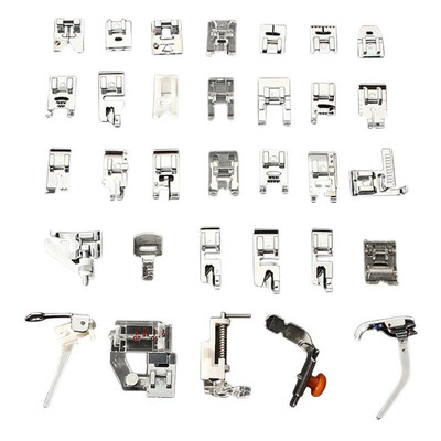 

32 PCS Domestic Sewing Machine Foot Feet Snap On For Brother Singer Set