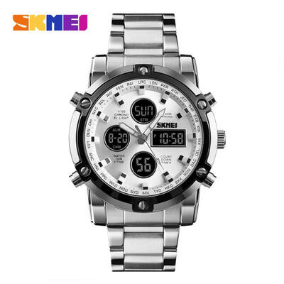 

SKMEI 1389 Male Digital Business Watch Luxury Fashion Sport Wristwatch Waterproof Stainless Steel Watches