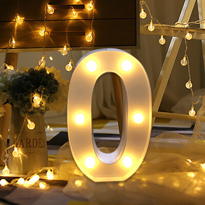 

Siaonvr Alphabet LED Digital Lights Light Up White Plastic Digital Standing Hanging J