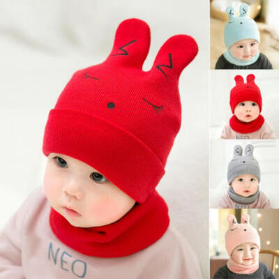 

Baby Knitted Hat Winter Warm Bear Cute Cap Kids Wool Cap Beanies Gift Hat