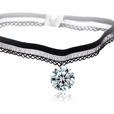 

Handmade Velvet Lace Vintage Choker Necklace For Women Collar Neck Jewelry Stretch Charm Gothic Punk Heart-Shaped Collar