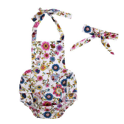 

Baby Bodysuits Cotton Summer Print Sleeveless Baby Girls Fashion Casual Clothing