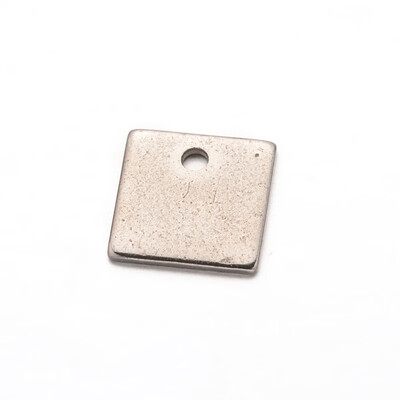 

Square 304 Stainless Steel Charms Stainless Steel Color 7x7x05mm Hole 1mm